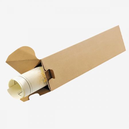 Shipping Tube triangle brown - with a self-adhesive closure